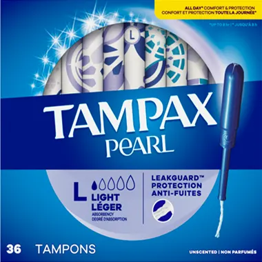 Tampax Pearl, L, emballage de tampons