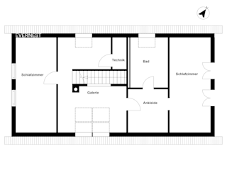 Grundriss Haupthaus Obergeschoss