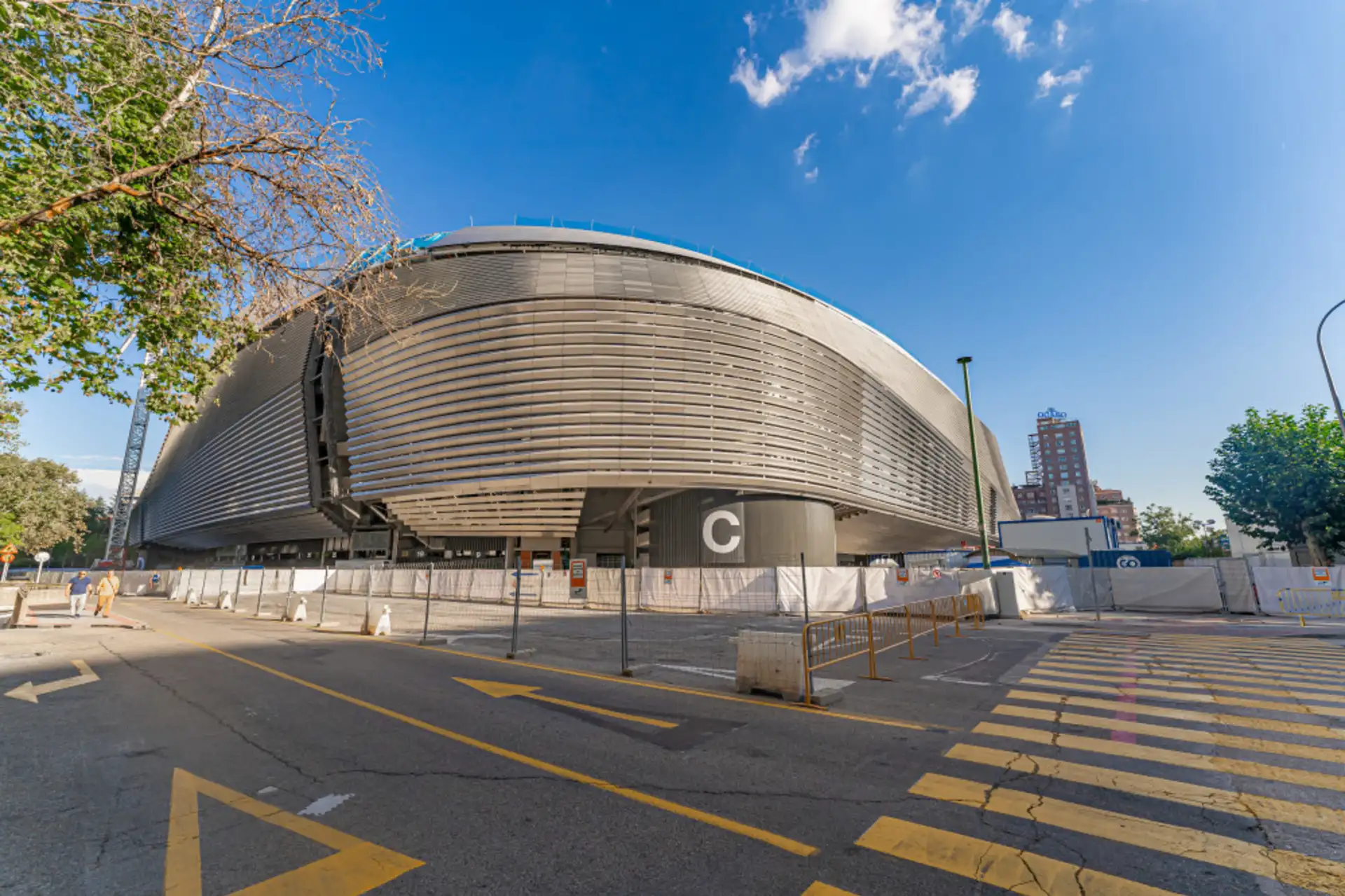 Estadio Santiago Bernabeu en el barrio de Hispanoamérica en Chamartín, Madrid