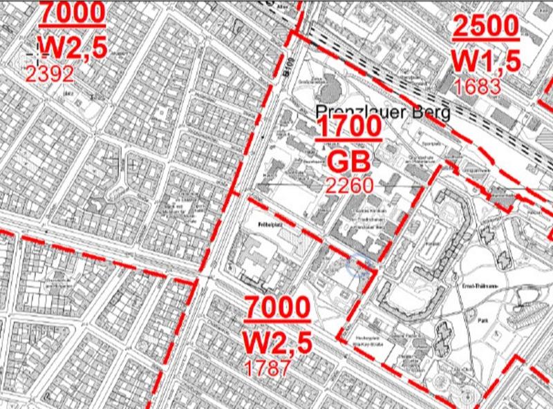 Bodenrichtwert, Bodenrichtwertkarte Berlin Boris