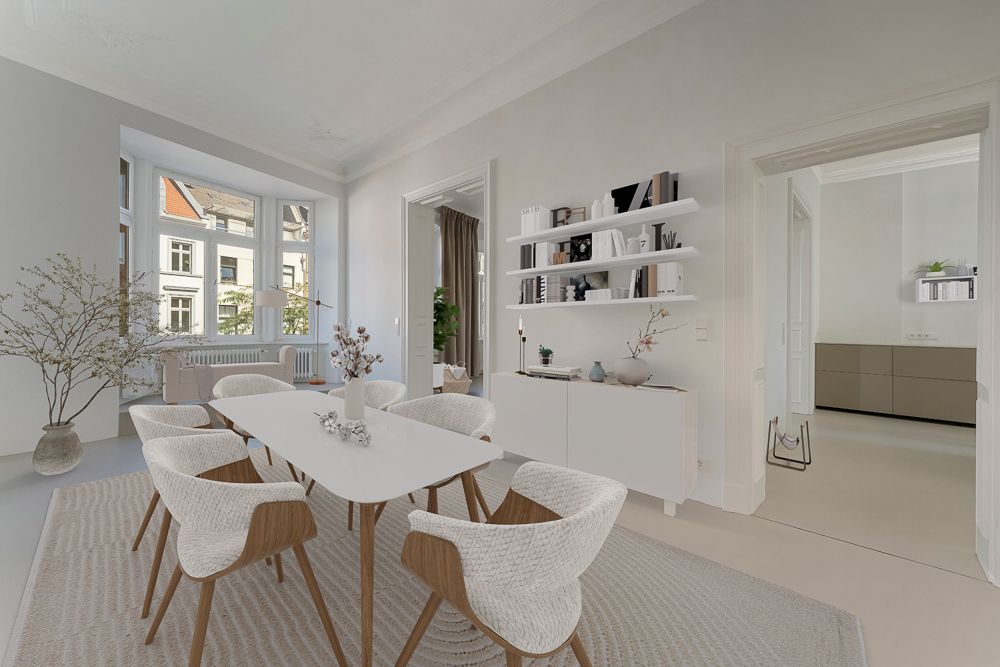 Stilvoller Altbau trifft auf Moderne - 5-Zimmer-Wohnung mit Terrasse und Balkon