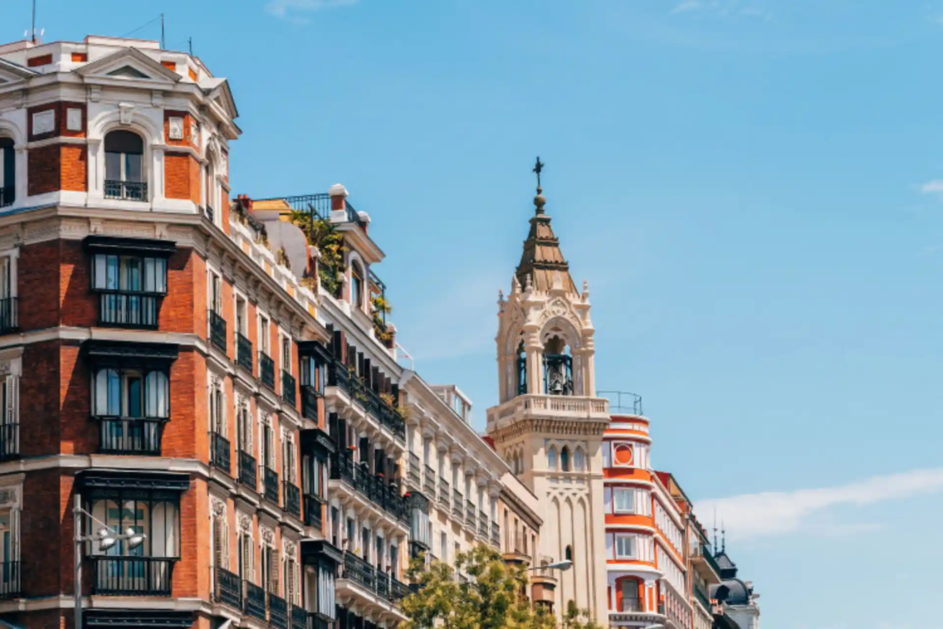 Madrid Salamanca columbus square with monument 