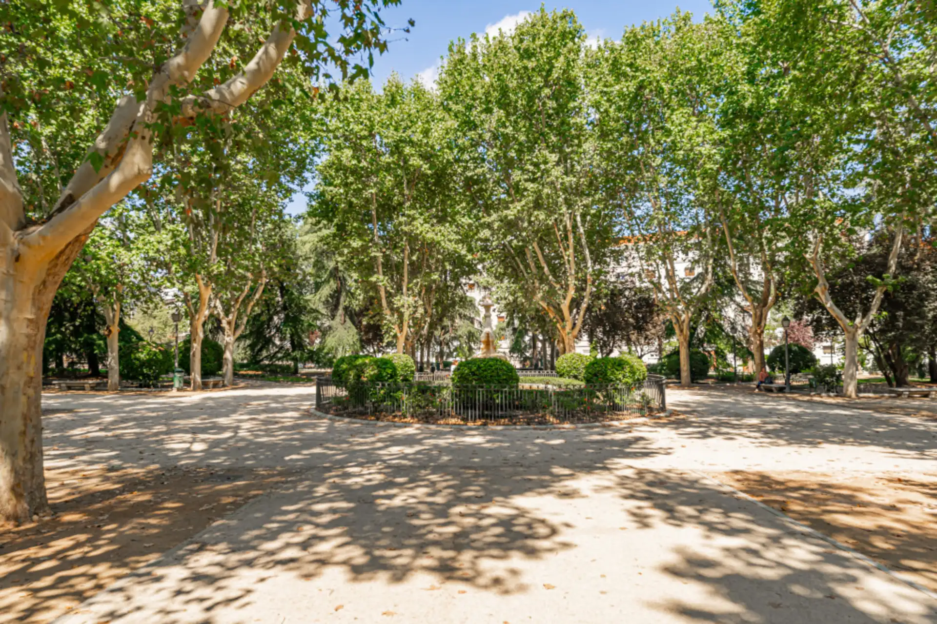 Parque Eva Perón en el barrio de Guindalera en Salamanca, Madrid