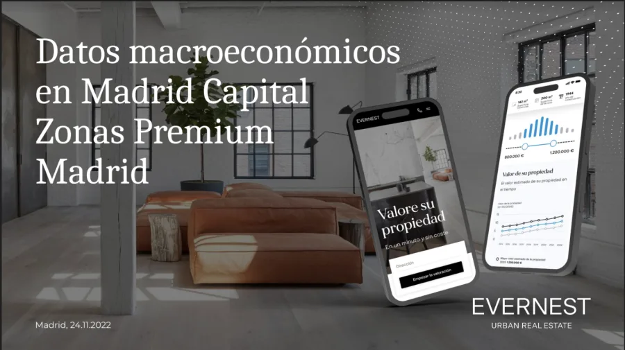 Estudio Evernest. Datos macroeconómicos inmobiliarios de Madrid 2022