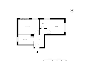 Grundriss der Wohnung