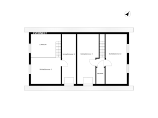 Grundriss Doppelhaus Obergeschoss