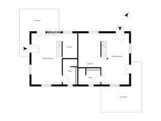 Grundriss Doppelhaus Erdgeschoss