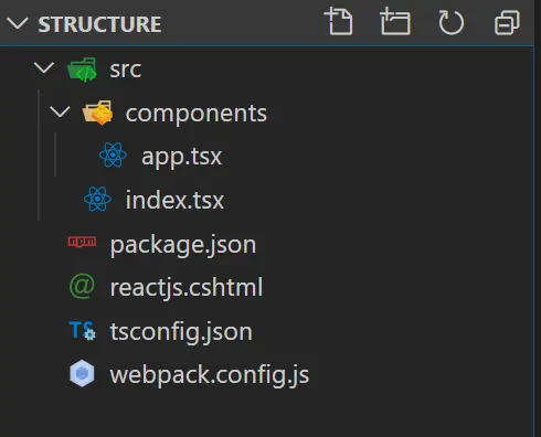 Folder Structure for reactjs in asp.net core
