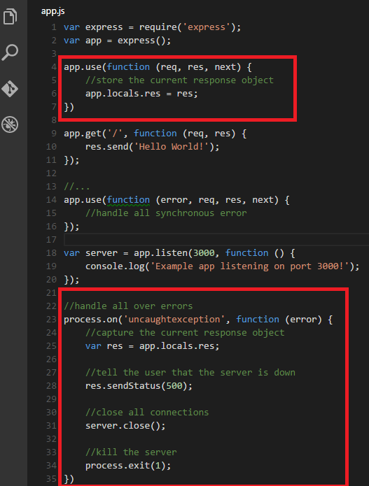 Express Appjs File With Global Error