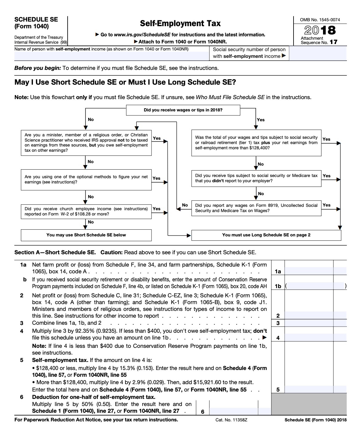 Schedule Se A Simple Guide To Filing The Self Employment Tax Form Bench Accounting