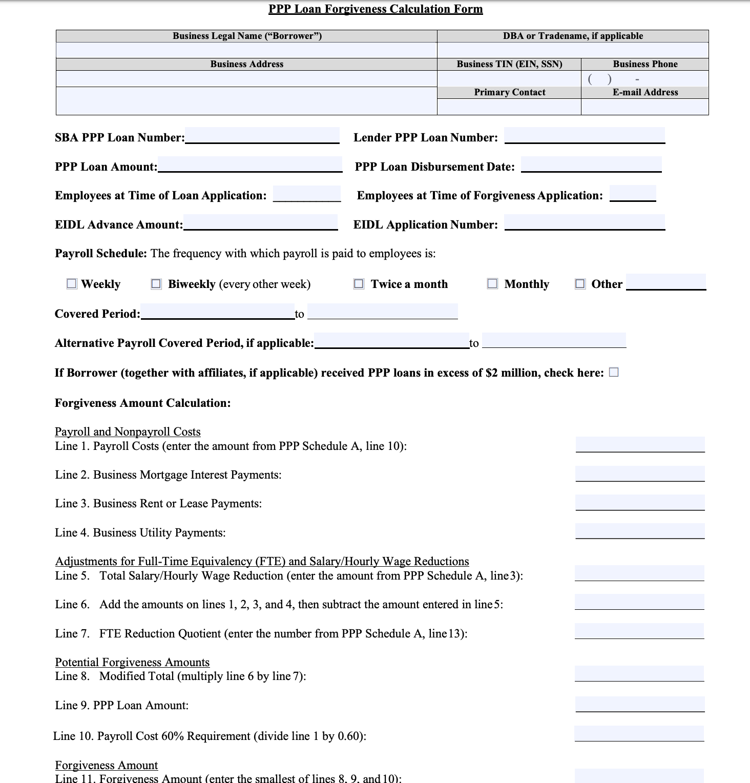 How To Fill Out Your Ppp Forgiveness Application Form Simplifi Payroll And Hr