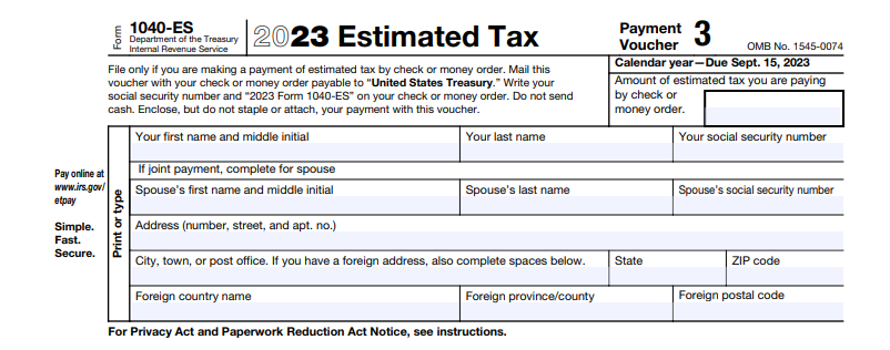 form 1040 es explained