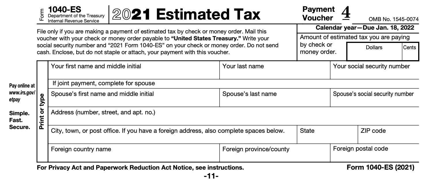 quarterly tax form