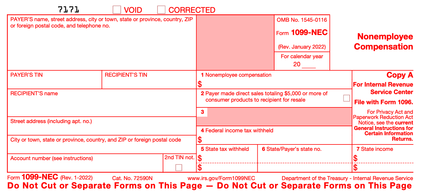 2023 form 1099 nec printable