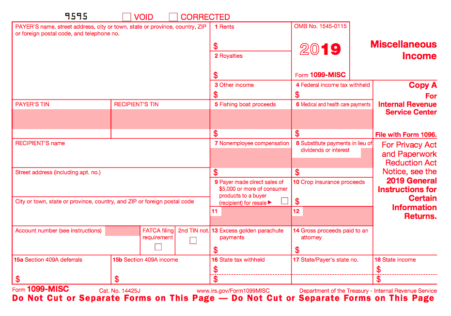 Tax Form 1099a Printable