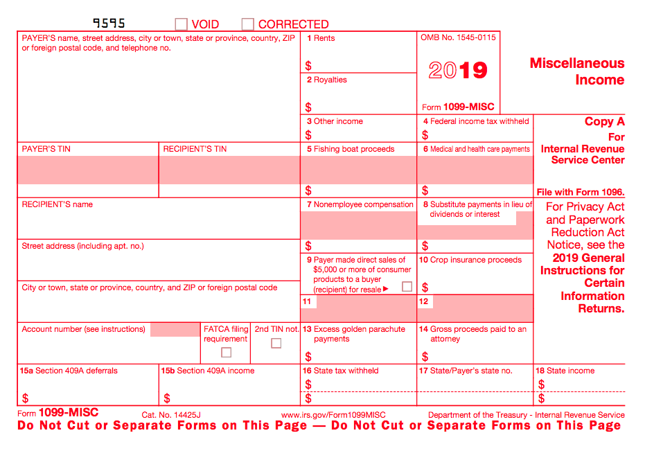 What Is A 1099 Form And How Do I Fill It Out Bench Accounting 1603