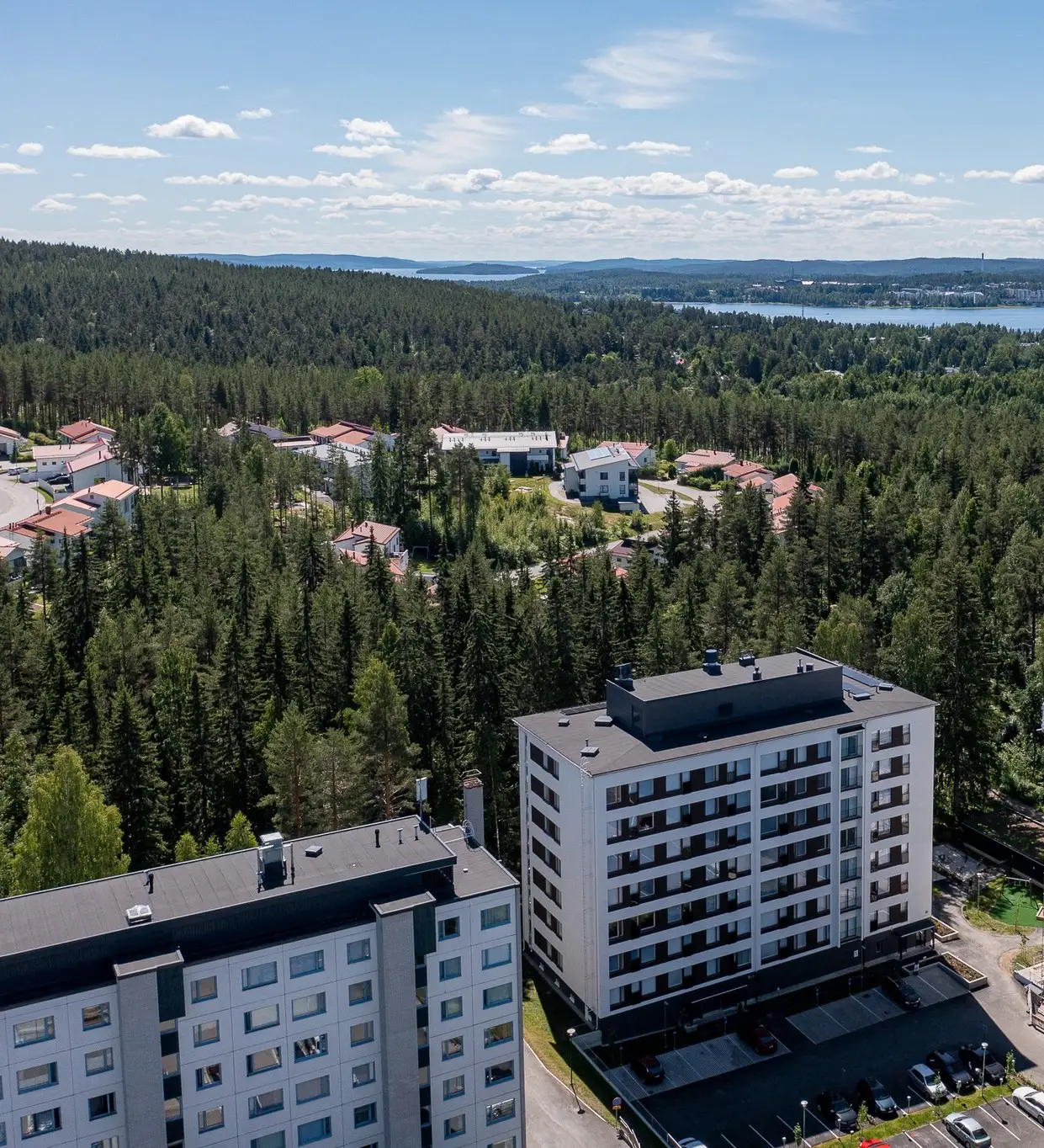Joo Kotien vuokra-asuntoja moderneissa kerrostaloissa Jyväskylän Kangasvuoressa.