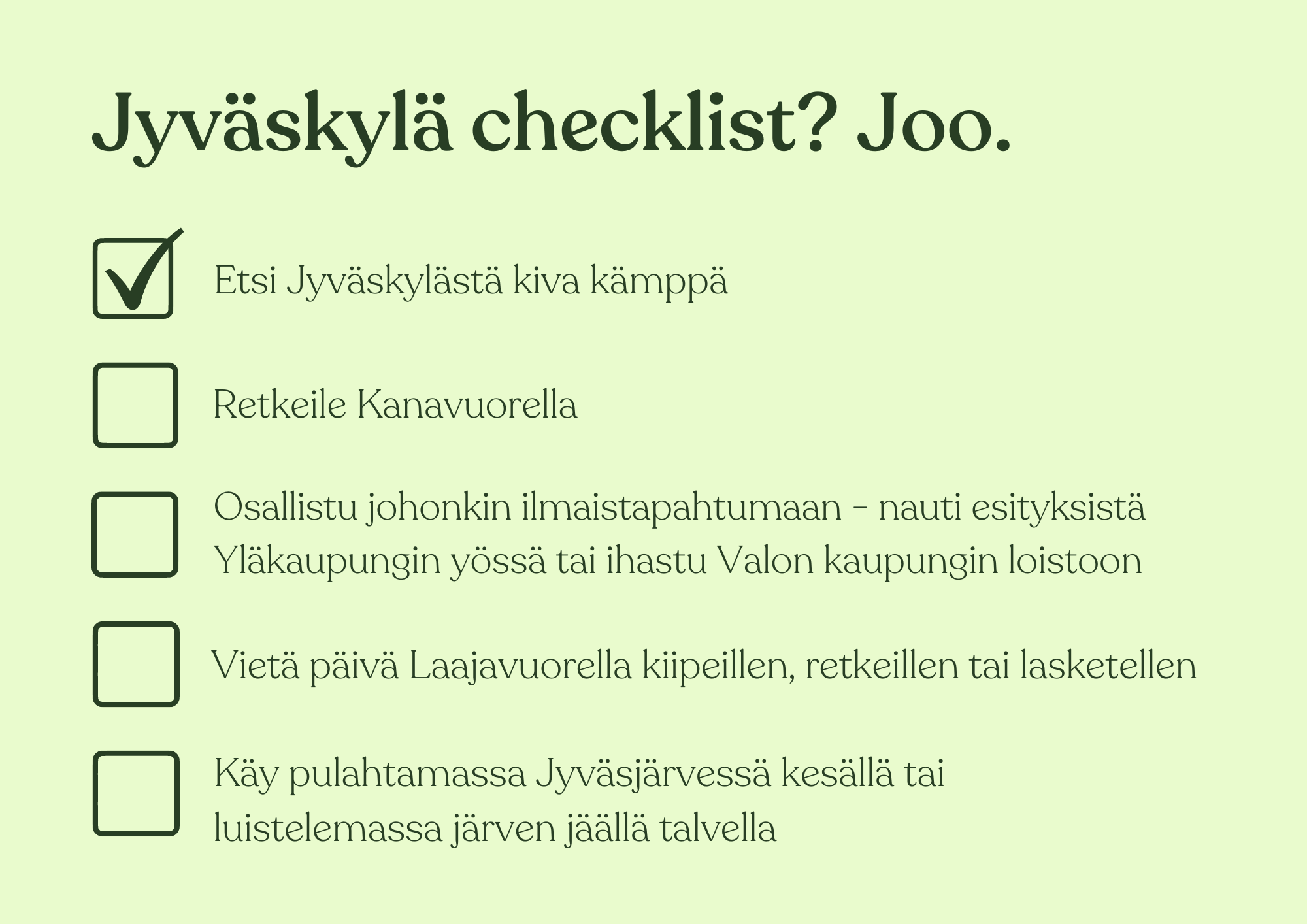 Jyväskylä check-list, kuva