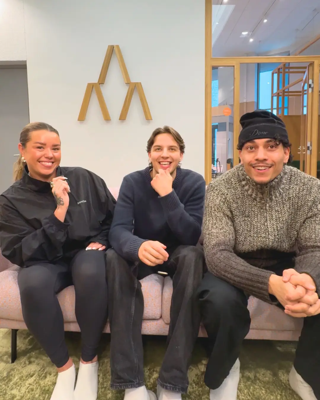 Three people together.