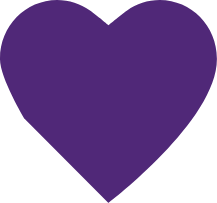Purple faded heart reflects Acadia Connect® Support Program for patients, caregivers, and healthcare providers