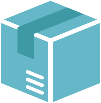 <p>White secured package with heart inside circle icon reflects Acadia
Connect® “Delivery” of prescriptions</p>