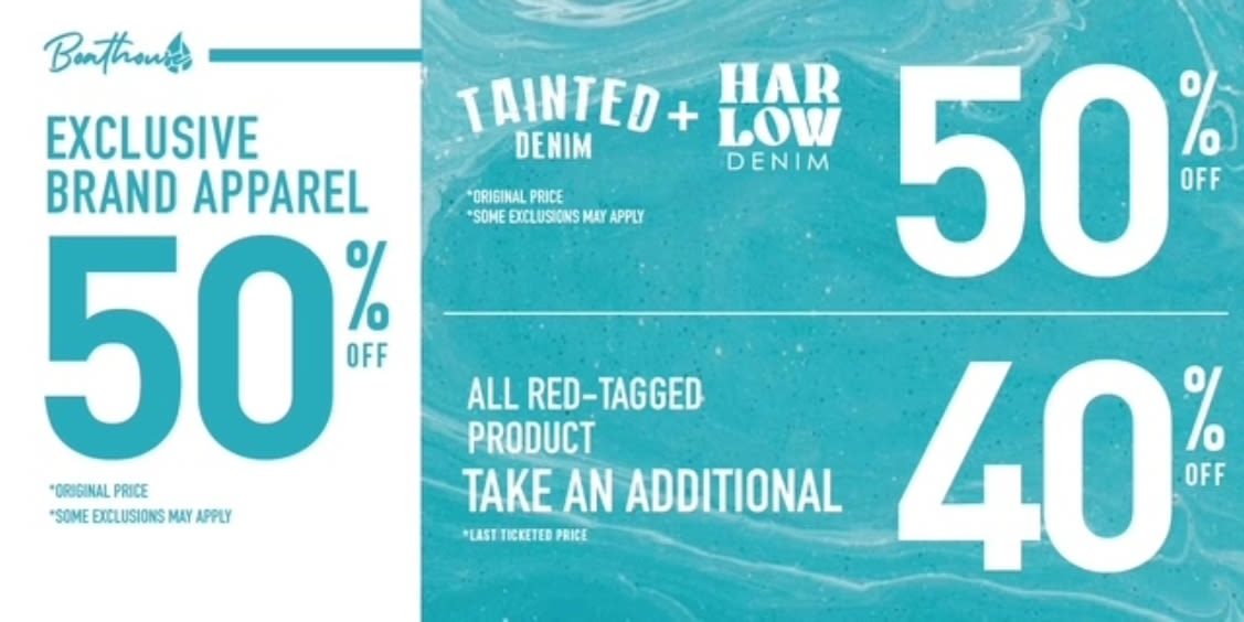 50% Off Exclusive Brand Summer Apparel!