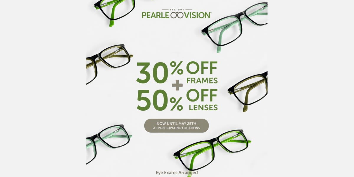 30% off frames + 50% off lenses
