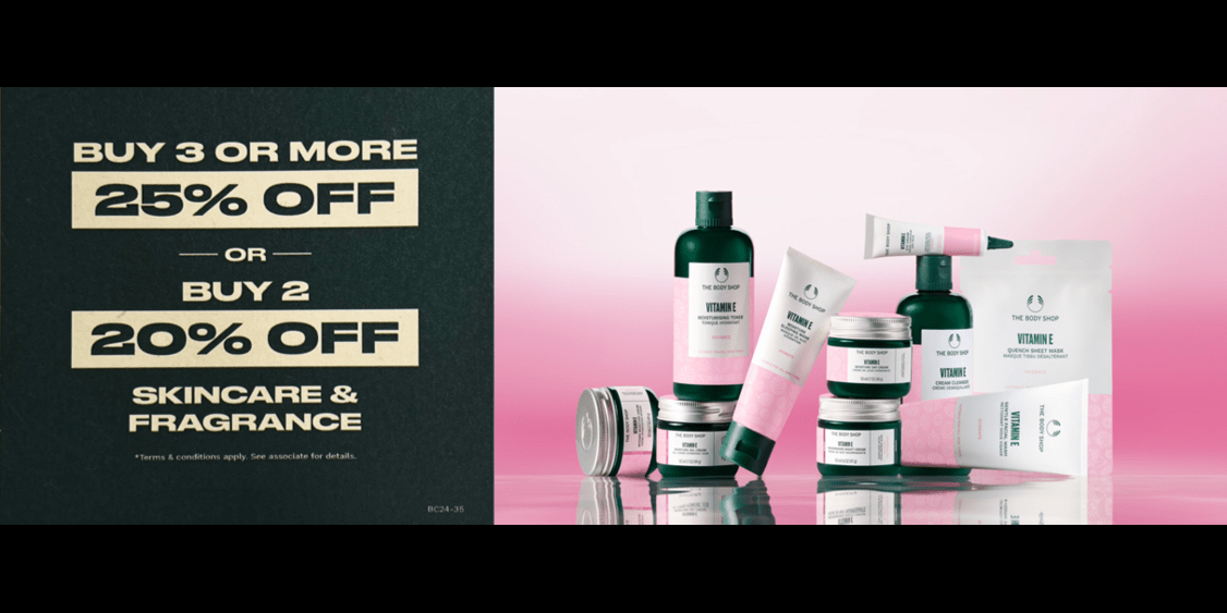 BUY 2 SKINCARE / FRAGRANCE ITEMS, GET 20% OFF OR BUY 3 OR MORE GET 25% OFF