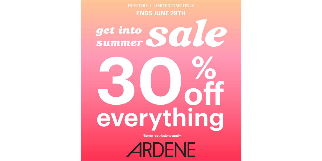 Get into summer sale at Ardene! 