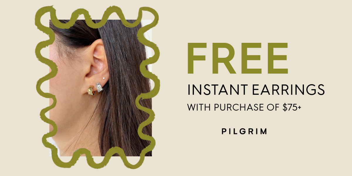 Get FREE earrings with any purchase of $75+