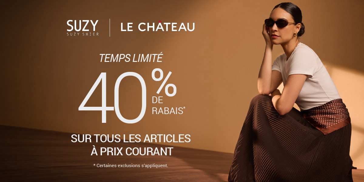 40 % de rabais sur les articles à prix régulier