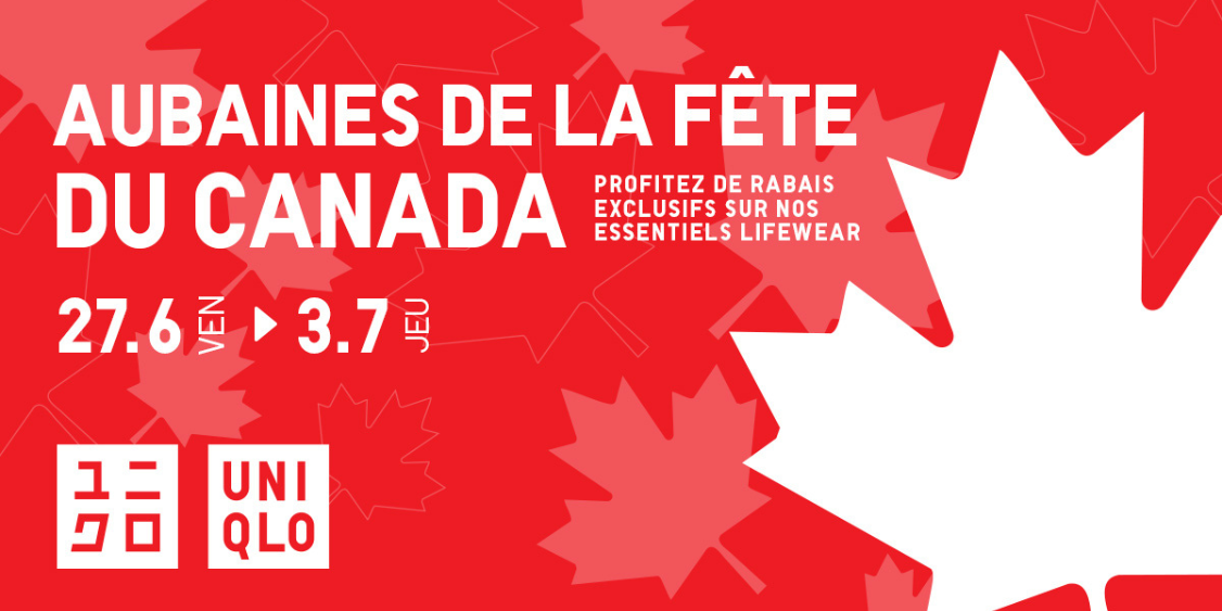 UNIQLO - Aubaines de la Fête du Canada