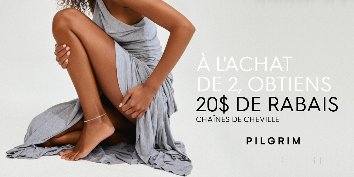 OBTIENS 20$ DE RABAIS À L'ACHAT DE 2 CHAÎNES DE CHEVILLE