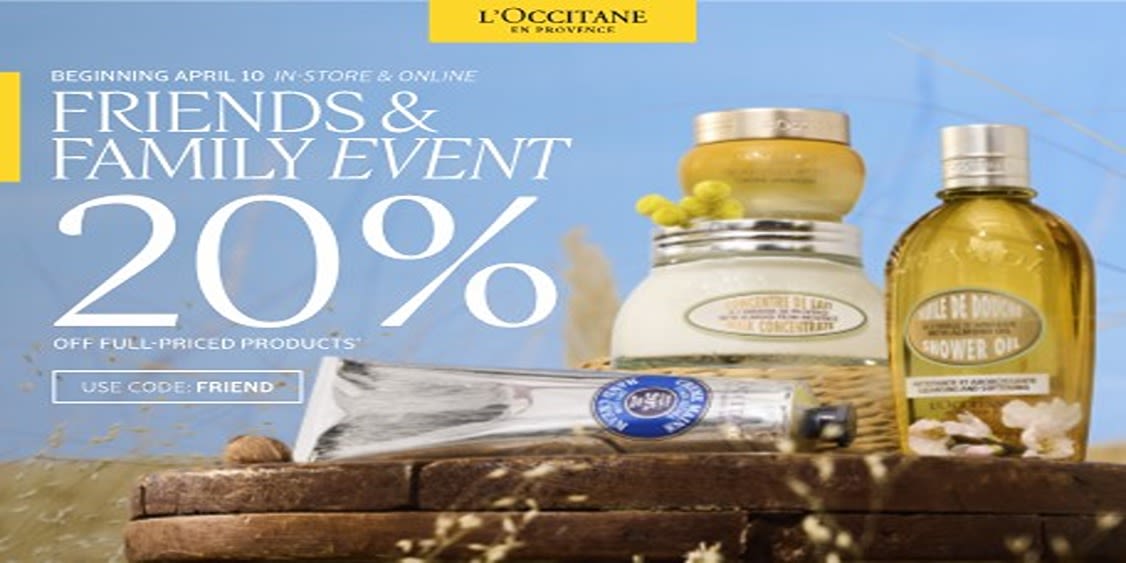 L'Occitane Friends and Family Sale!