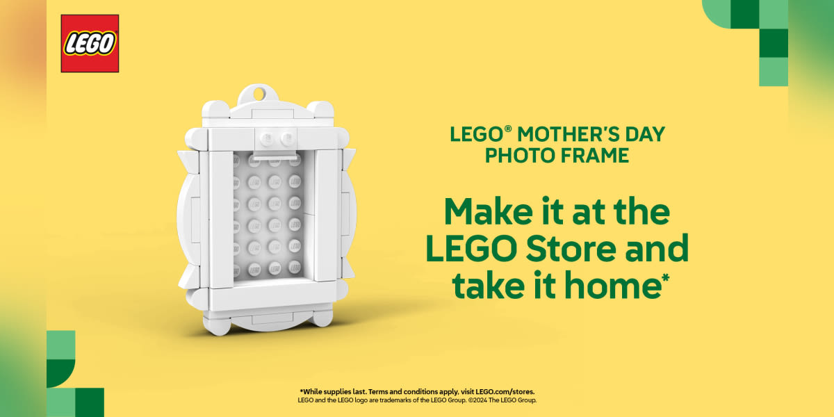 Build a LEGO® Photo Frame and take it home for Mother's Day!