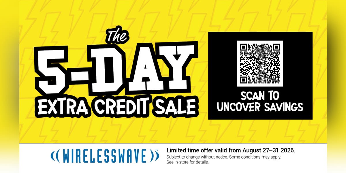 The 5-DAY EXTRA CREDIT SALE