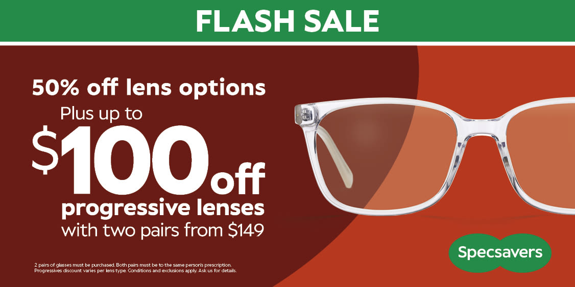 Up to $100 off Progressive Lenses