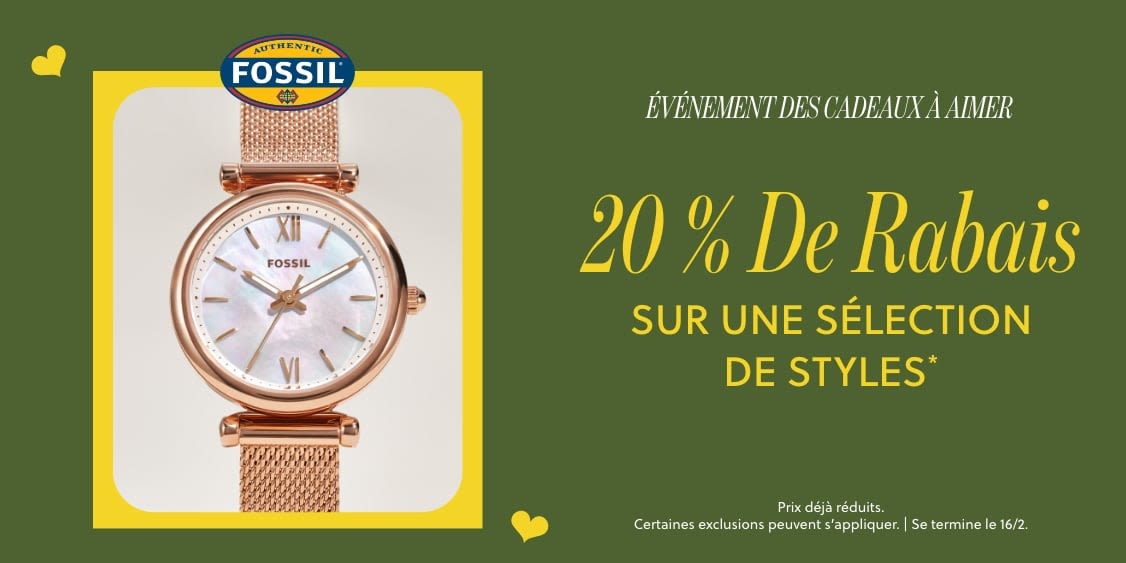 Saint-Valentin 20% de réduction EN MAGASIN