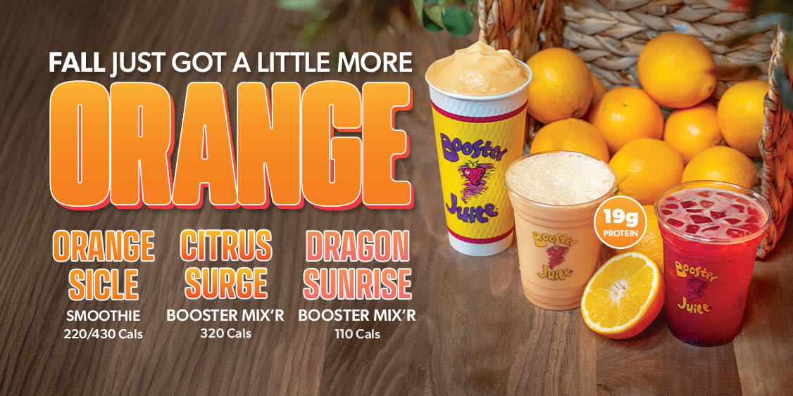 Orange Smoothie and Boost Mix’rs 