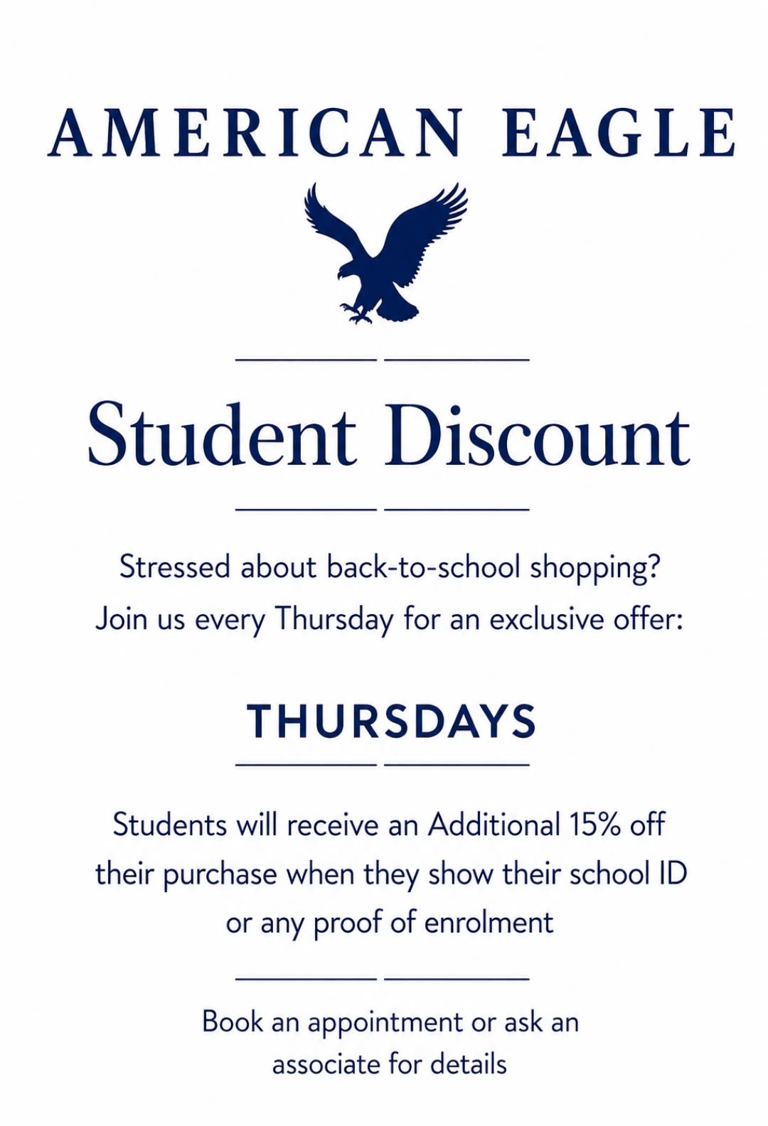 Student Discount Thursdays!