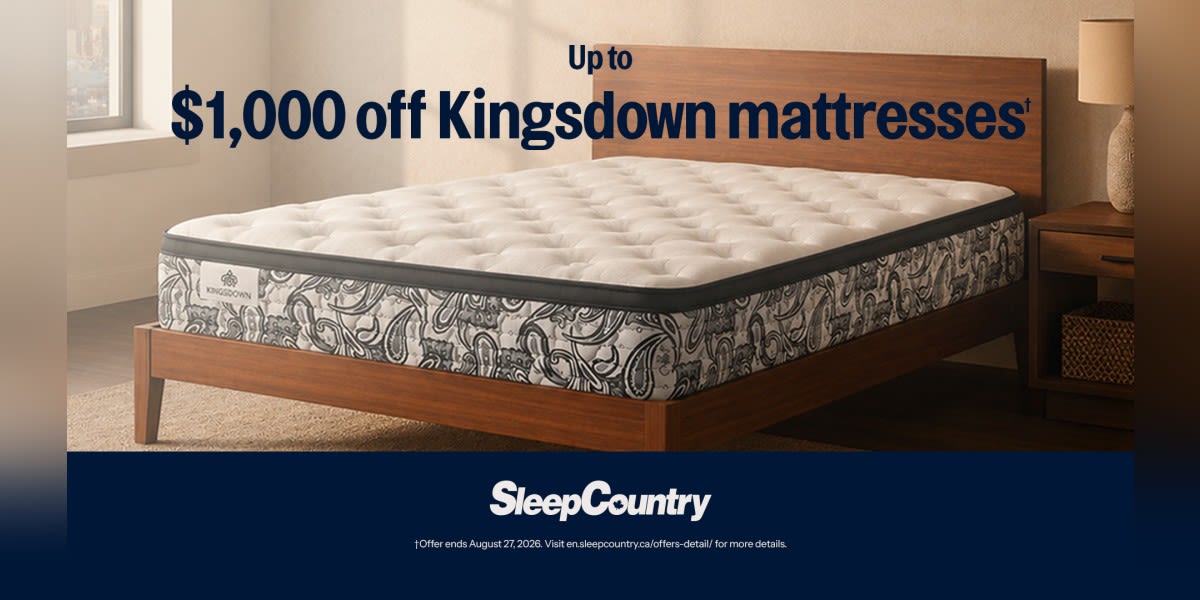 Up to $1,000 off Kingsdown mattresses*