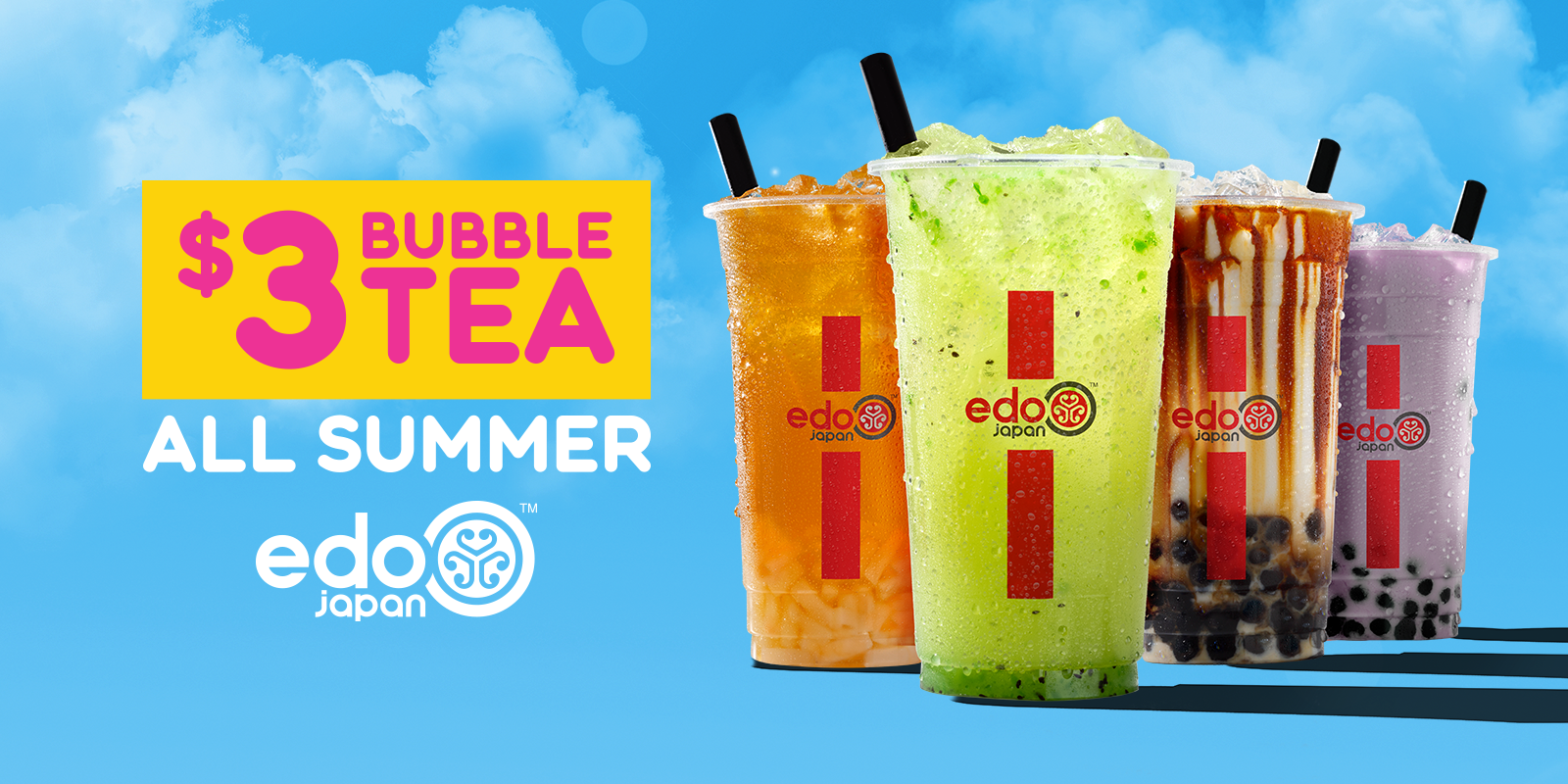 $3 Bubble Tea All Summer Long at Edo Japan