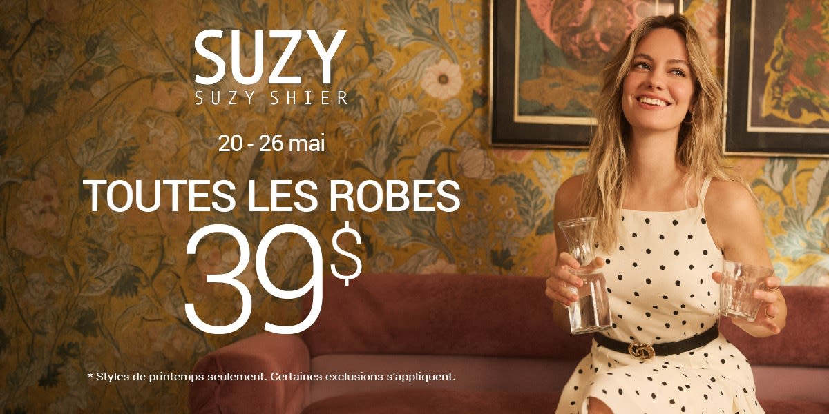 Robes à 39 $ + 40 % de rabais