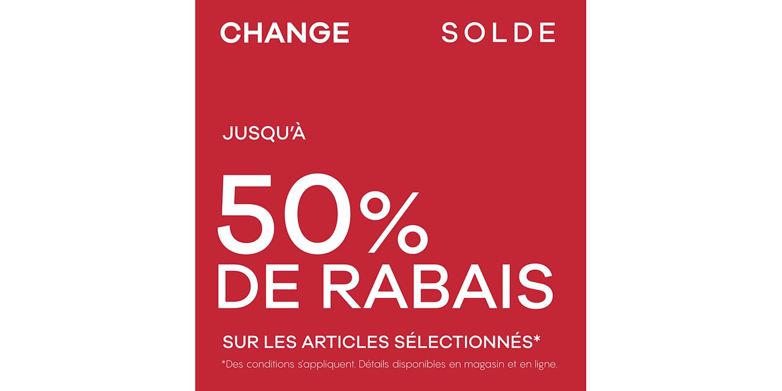 CHANGE LINGERIE – Jusqu’à 50 % de réduction sur une sélection de styles