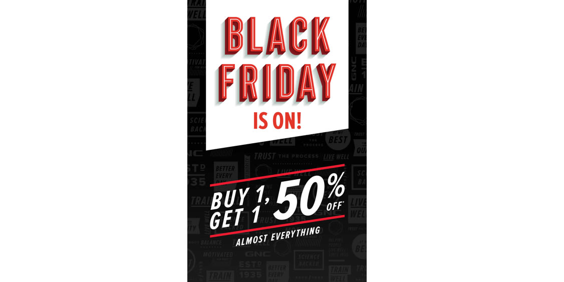 BLACK FRIDAY IS ON NOW! BUY 1 GET 1 50% OFF