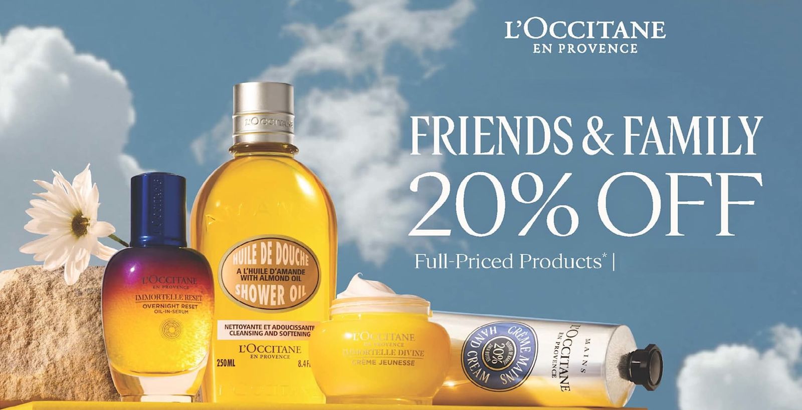 Enjoy 20% off your favorite L'Occitane product!