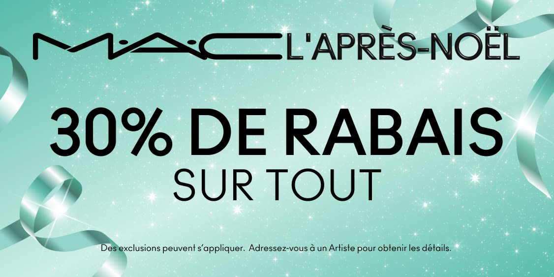 PROMOTION MAC : 30% DE RABAIS SUR TOUT