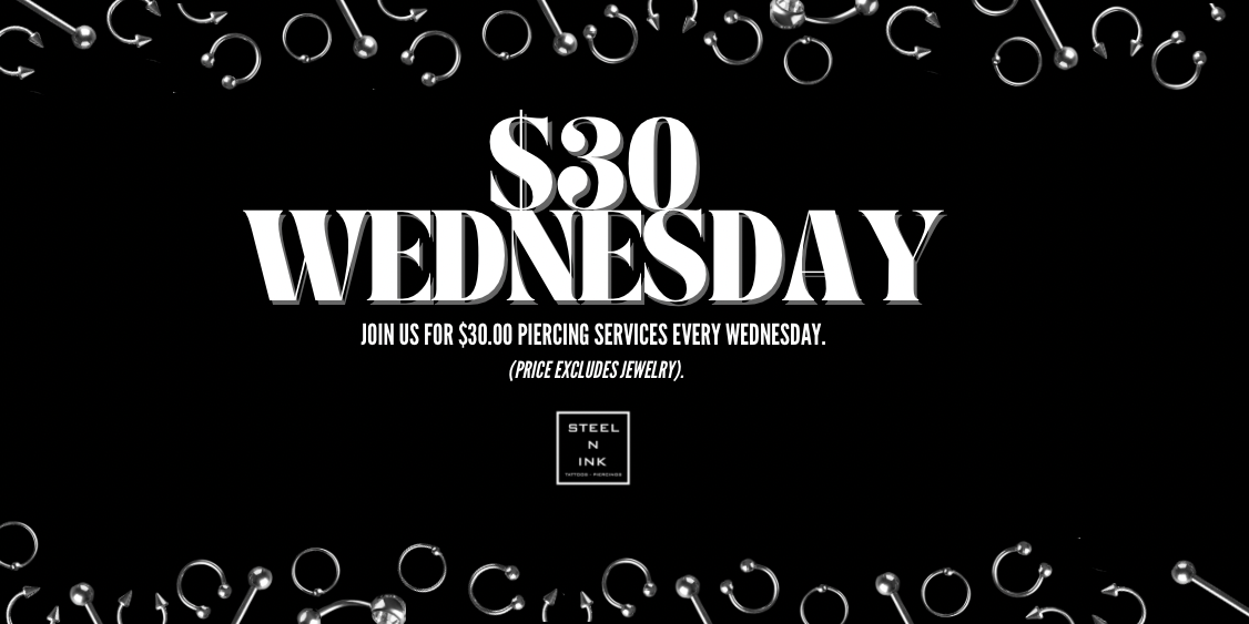 $30 Wednesday Every Wednesday!!