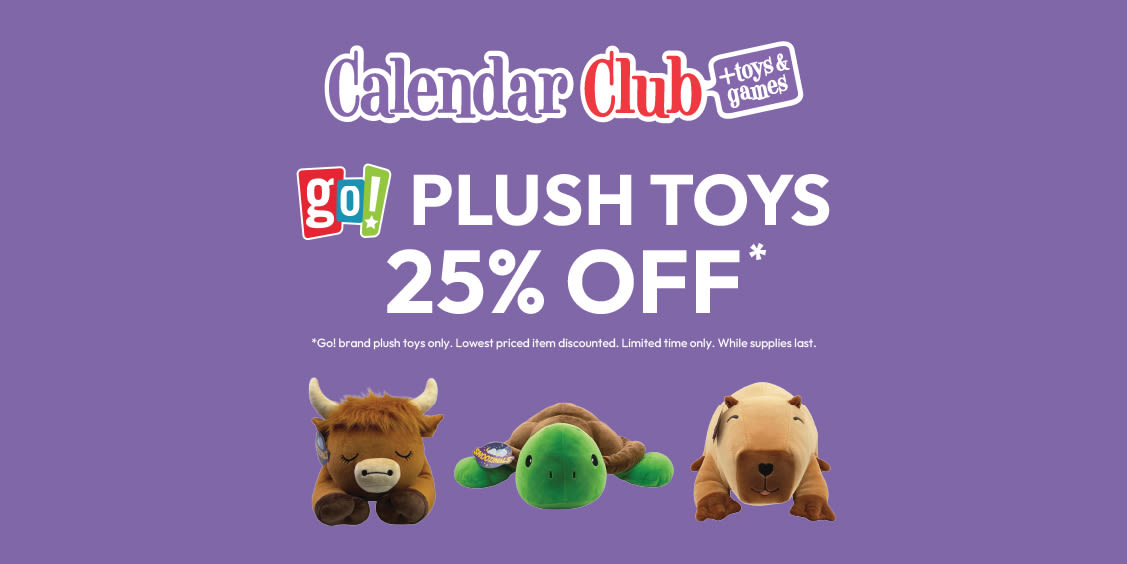 25% ALL GO! Brand Plush