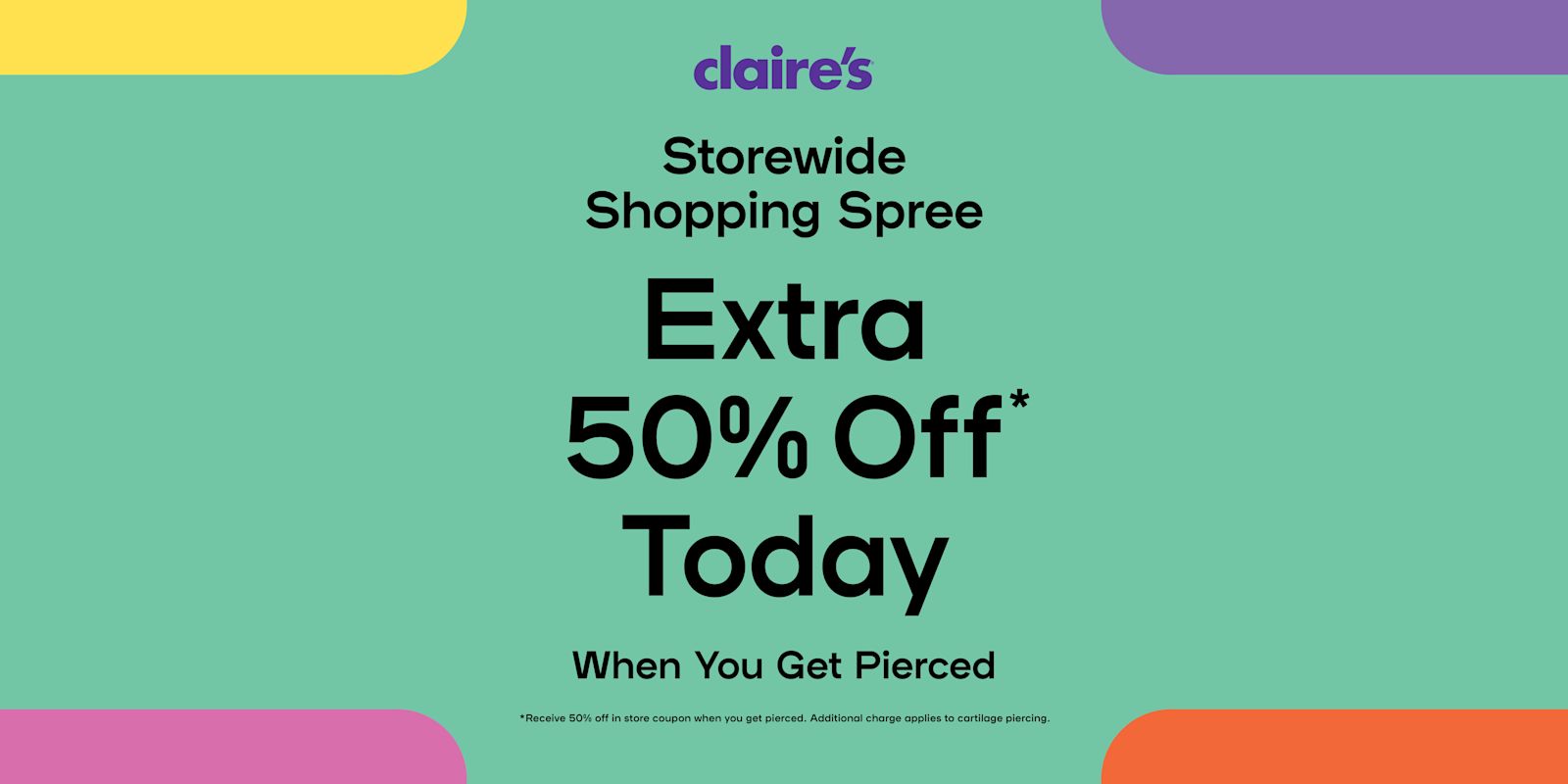 ✨ Storewide Shopping Spree ✨ Extra 50% Off When You Get Pierced! 👂💫